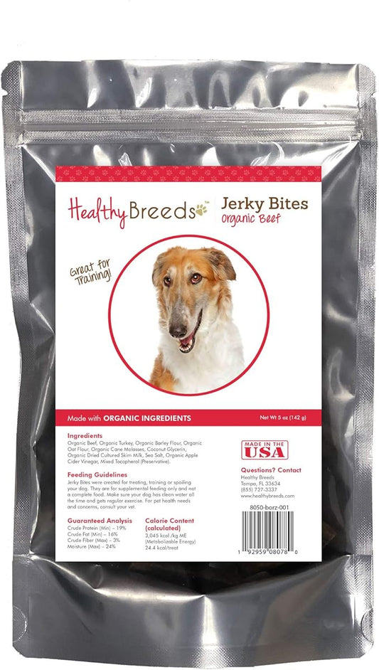 Healthy Breeds Borzois Jerky Bites Beef Recipe Dog Treats 5 oz