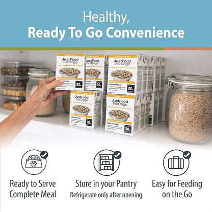 JustFoodForDogs Pantry Fresh Wet Dog Food for Kidney Health, Rx Renal Support Lamb & Rice Human Grade Dog Food Recipe - 12.5 oz (Pack of 12)