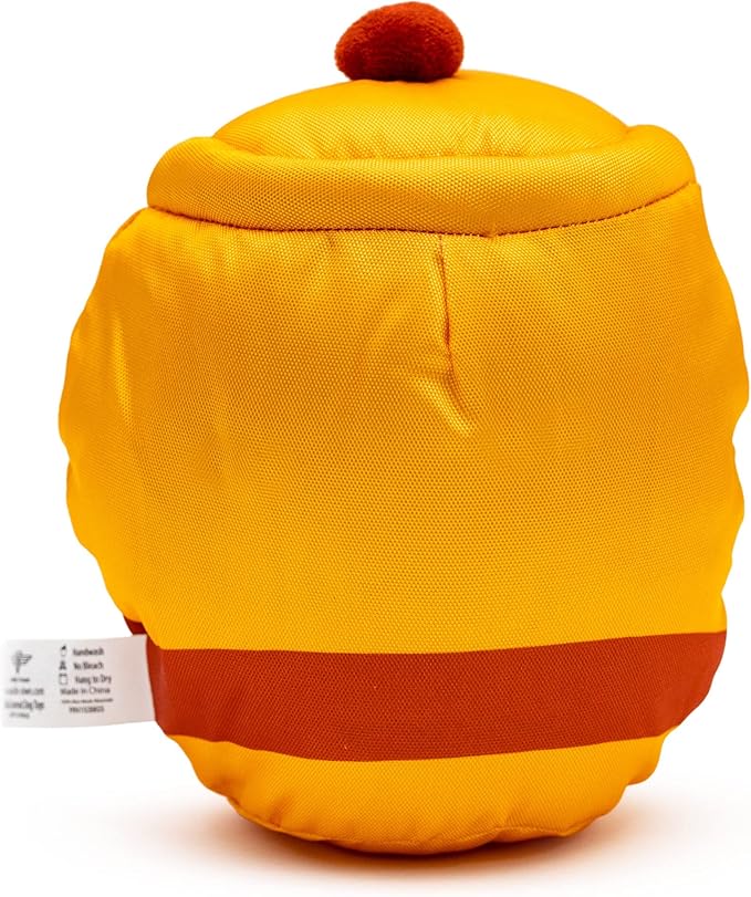 Buckle-Down Disney Dog Toy, Winnie The Pooh Hunny Pot Yellow Pet Toy, Ballistic Nylon Plush