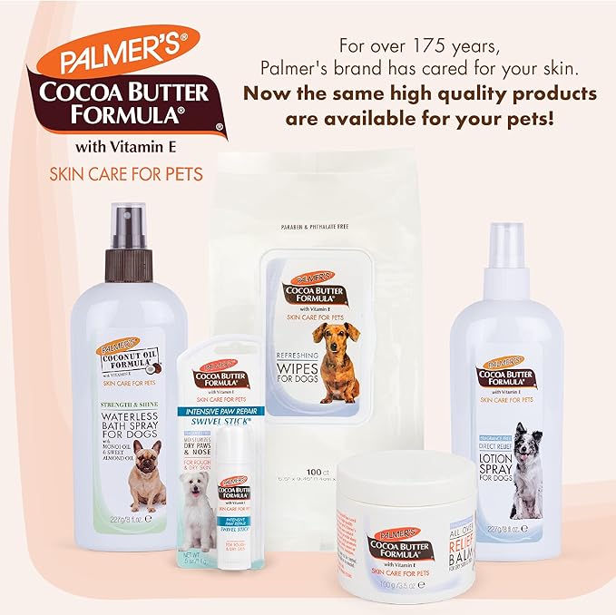Palmer's for Pets Coconut Oil Gentle Refreshing Wipes for Puppies, 100 Ct - 3 Pack | Palmers Coconut Oil Puppy Wipes - Gentle Pet Grooming Wipes for Dogs with Coconut Oil