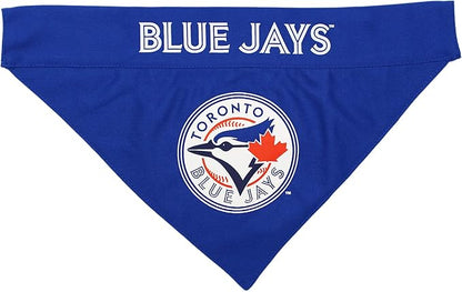 Pets First MLB Toronto Blue Jays Reversible Bandana, Small/Medium, Team Color