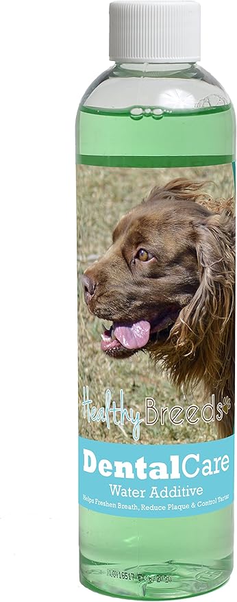 Healthy Breeds Dog Dental Care Water Additive for Sussex Spaniel - Helps Freshen Breath, Reduce Plaque & Control Tartar - Mint Flavor - 8 oz