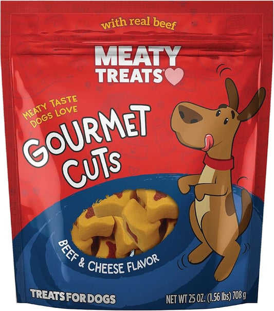 Gourmet Cuts Beef & Cheese Flavor Soft & Chewy Dog Treats, 25-oz.