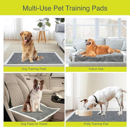 PetsUp Charcoal Puppy Training Pads - Pee Pads with Odor Control for Puppies & Dogs - Quick Dry Puppy Potty Training Pad - Non-Woven Surface, Deodorizing Filter, Quilted Gel Core - 22x23, 50-Pack