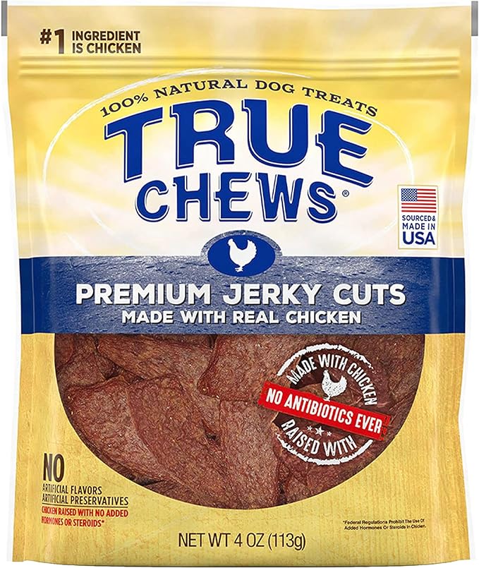 Blue Buffalo True Chews Jerky Cuts Natural Dog Treats, Chicken 4 oz bag