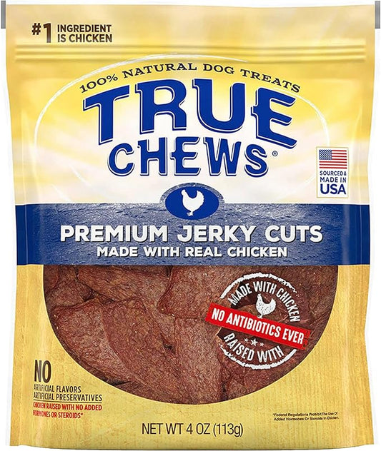 Blue Buffalo True Chews Jerky Cuts Natural Dog Treats, Chicken 4 oz bag