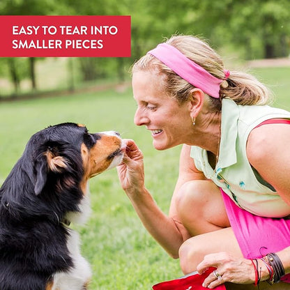 DOGSWELL Hip & Joint Dog Treats 100% Meaty, Grain Free, Glucosamine Chondroitin & Omega 3, Chicken Soft Strips 12 oz