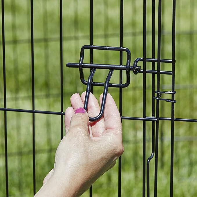 MidWest Homes for Pets Foldable Metal Dog Exercise Pen / Pet Playpen. Black w/ door, 24'W x 36'H