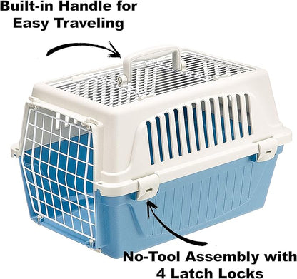 Ferplast Atlas Pet Carrier | Small Pet Carrier for Dogs & Cats w/Top & Front Door Access