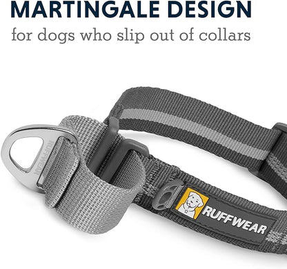 Ruffwear, Web Reaction Dog Collar, Martingale Collar for On-Leash Walking, Granite Gray, 20"-23"