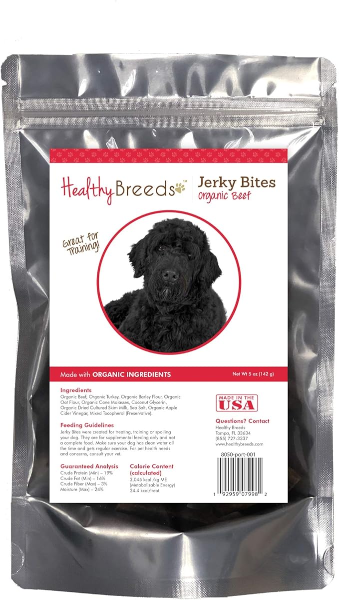 Healthy Breeds Portuguese Water Dog Jerky Bites Beef Recipe Dog Treats 5 oz