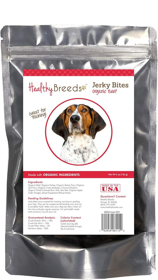 Healthy Breeds Treeing Walker Coonhound Jerky Bites Beef Recipe Dog Treats 5 oz