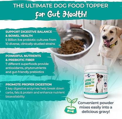 Vital Planet - Pet Living Meal Dog Powder with Enzymes Superfoods and Probiotics 111 g 30 Servings