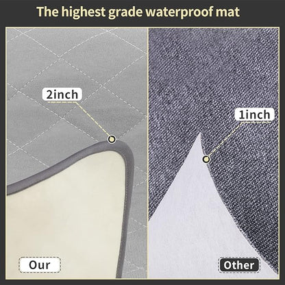 Washable Puppy Dog Pee Pad, 72" X72" Extra Large, Waterproof Whelping Training Pet Mat for Playpen, Crate, Potty, Floor, Bed, Sofa and Trunk, Reusable Pee Pads for Dogs, Cats, Bunny