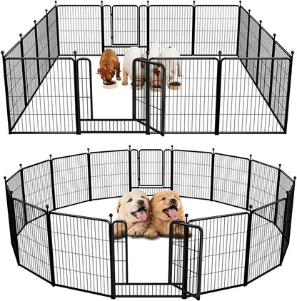 FXW Rollick Dog Playpen for Yard, RV Camping│Patented, 32 inch 16 Panels
