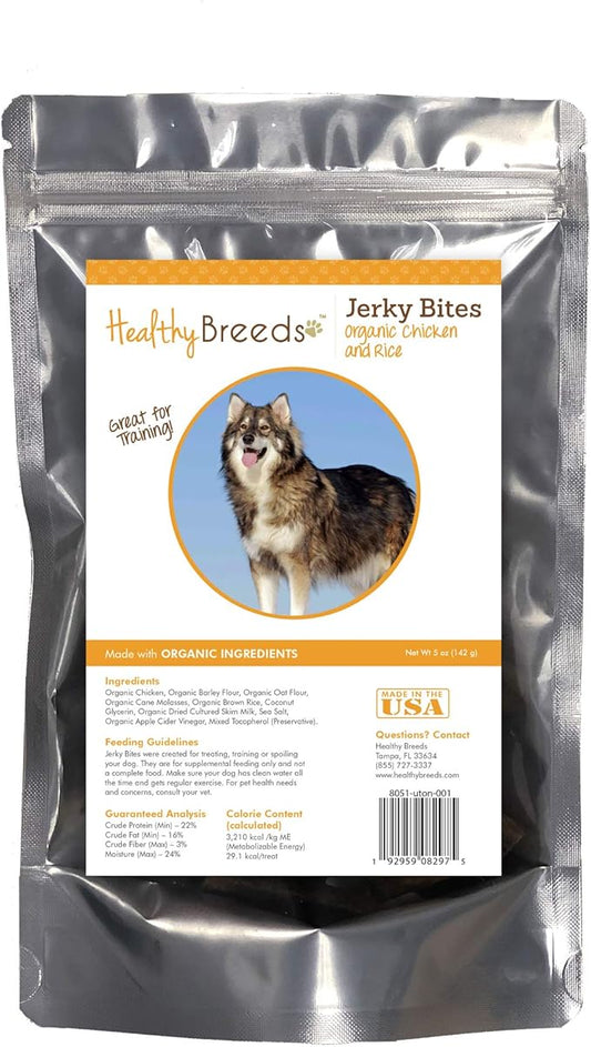 Healthy Breeds Utonagan Jerky Bites Chicken & Rice Recipe Dog Treats 5 oz