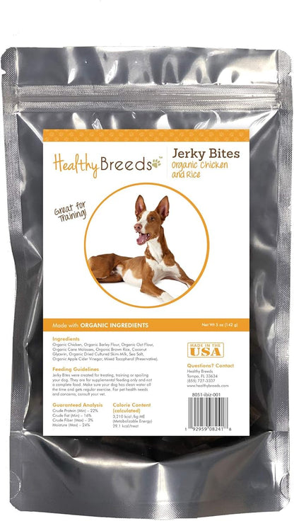 Healthy Breeds Ibizan Hound Jerky Bites Chicken & Rice Recipe Dog Treats 5 oz