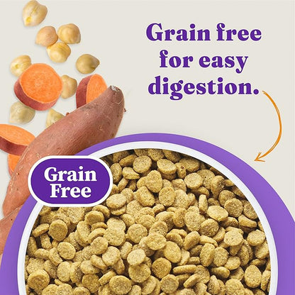 Halo Purely for Pets Holistic Dog Food, Complete Digestive Health Grain Free Cage-Free Chicken and Sweet Potato Recipe, Dry Dog Food Bag, Senior Formula, 10-lb Bag