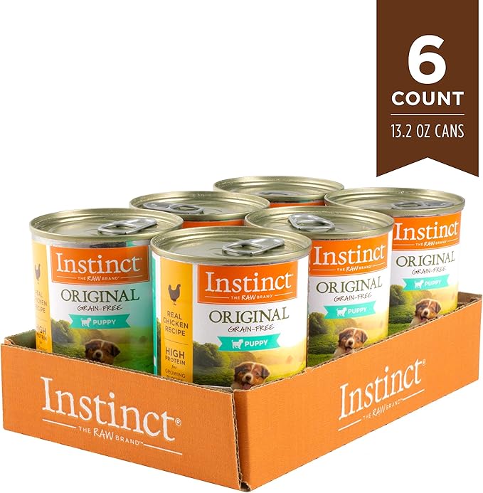 Instinct Original Puppy Grain Free Real Chicken Recipe Natural Wet Canned Dog Food by Nature's Variety, 13.2 Ounce (Pack of 6)
