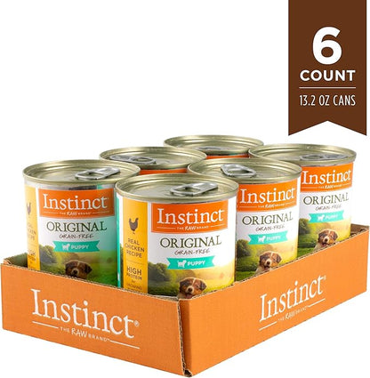 Instinct Original Puppy Grain Free Real Chicken Recipe Natural Wet Canned Dog Food by Nature's Variety, 13.2 Ounce (Pack of 6)
