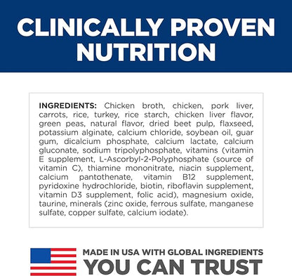 Hill's Science Diet Sensitive Stomach & Skin, Adult 1-6, Stomach & Skin Sensitivity Support, Wet Dog Food, Beef & Barley Stew, 12.5 oz Can, Case of 12