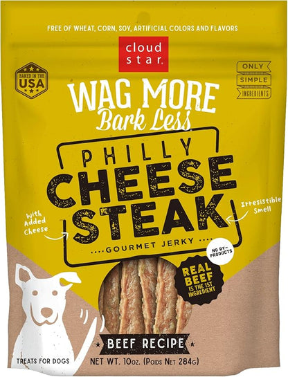 Cloud Star Wag More Bark Less Jerky: Philly Cheesesteak Beef - 10 oz.