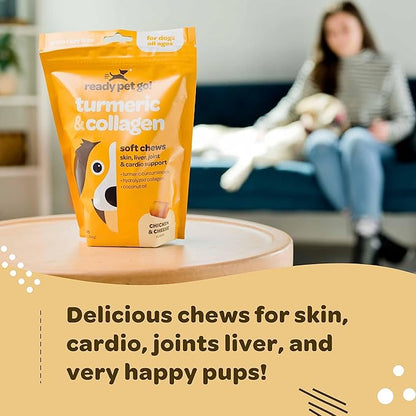 Hip and Joint Supplement for Dogs Turmeric and Collagen Hip and Joint Chews for Dogs Mobility & Comfort | Dog Hip and Joint Supplement Large Breed Small Breed and Senior Dogs | 90 Chews
