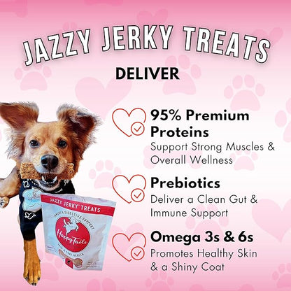 Canine Wellness Jazzy Jerky Treats Splash-A-Licious Salmon with Prebiotics for Gut & Immune Health, Omega 3s & 6s for Skin & Coat Health, Made in The USA, Small-Large Dogs, 5 oz