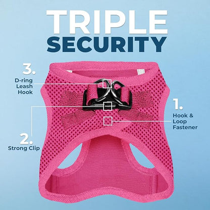 Voyager Step-in Air Dog Harness - All Weather Mesh Step in Vest Harness for Small and Medium Dogs by Best Pet Supplies - Harness (Fuchsia), X-Small