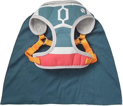STAR WARS for Pets Boba Fett Dog Harness with Cape, Large (L) | Large Dog Boba Fett Harness for Dogs | Pet Harness, Harness for Large Dogs, Green, (FF19561)