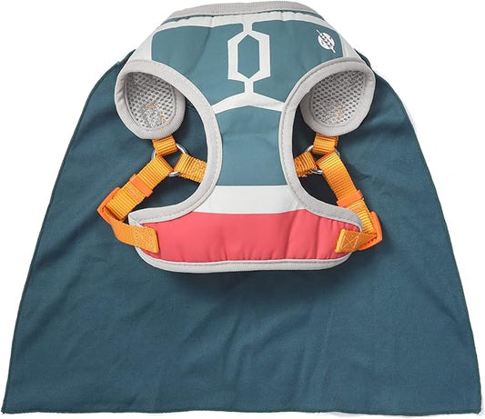 STAR WARS for Pets Boba Fett Dog Harness with Cape, Large (L) | Large Dog Boba Fett Harness for Dogs | Pet Harness, Harness for Large Dogs, Green, (FF19561)
