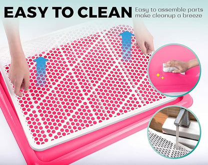 Pet Awesome Dog Potty Tray/Puppy Pee Pad Holder 25”x20” Indoor Wee Training for Small and Medium Dogs