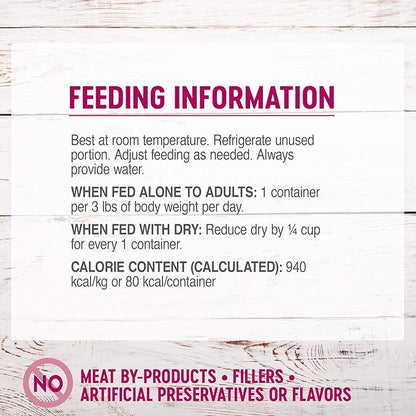 Wellness Petite Entrees Mini Filets Grain Free Natural Wet Small Breed Dog Food, Roasted Chicken & Beef, 3-Ounce Cup