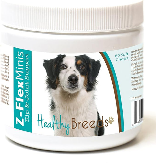 Healthy Breeds Miniature American Shepherd Z-Flex Minis Hip and Joint Support Soft Chews 60 Count