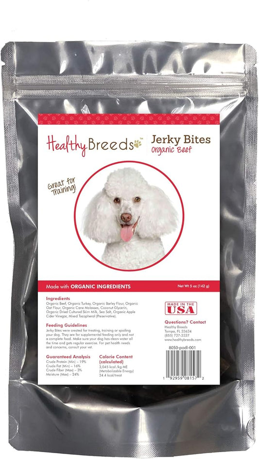 Healthy Breeds Poodle Jerky Bites Beef Recipe Dog Treats 5 oz