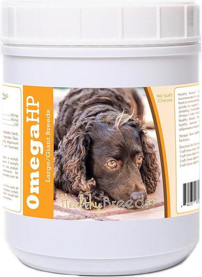 Healthy Breeds American Water Spaniel Omega HP Fatty Acid Skin and Coat Support Soft Chews 90 Count