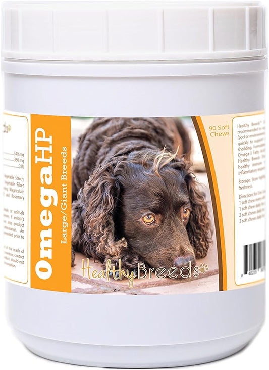 Healthy Breeds American Water Spaniel Omega HP Fatty Acid Skin and Coat Support Soft Chews 90 Count