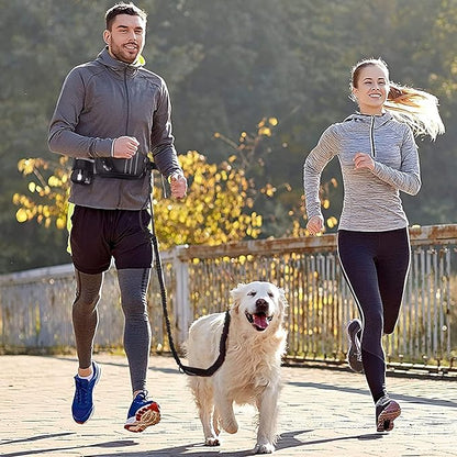 Hands Free Dog Leash Waist Leash for Dog Walking Bungee Leash Dog Running Belt for 【Medium & Large Dogs, 20-70 lbs】 Fanny Pack for Walker Hiking Jogging…