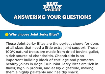 Best Bully Sticks Joint Jerky Gullet Bite Dog Treats (1.5lb. Bag) - All-Natural Beef Dog Treats