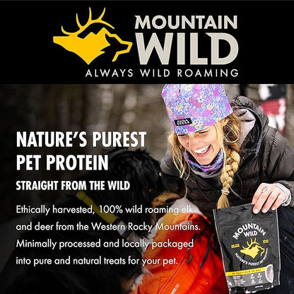 Venison Jerky Dog Treats, Grain Free, All Natural, No Fillers, No Artificial Preservatives - Nature's Purest Dog Treats - 8 oz Bag (2 Pack)