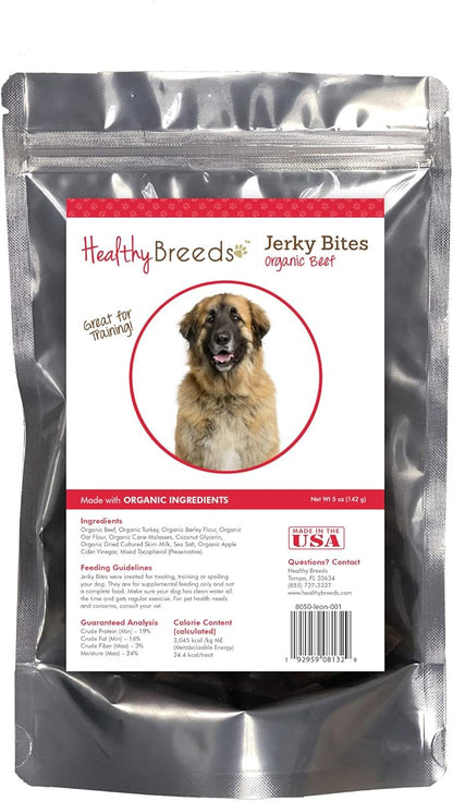 Healthy Breeds Leonberger Jerky Bites Beef Recipe Dog Treats 5 oz