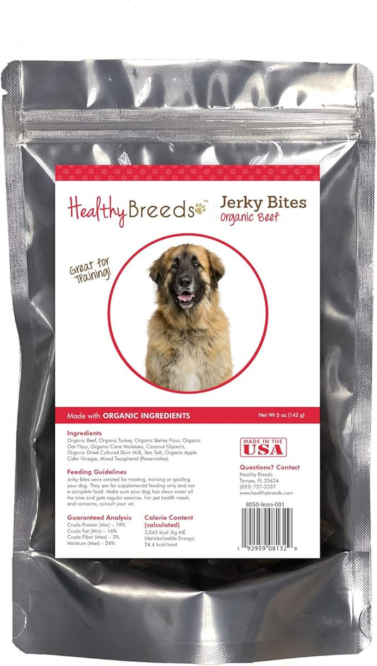 Healthy Breeds Leonberger Jerky Bites Beef Recipe Dog Treats 5 oz