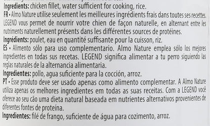 almo nature HQS Natural Chicken Fillet Entree in broth, Gluten Free, Additive Free, Adult Dog Canned Wet Food, Shredded 12 x 280g/9.87 oz