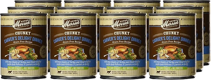 Merrick Chunky Grain Free Carvers Delight Dinner Canned Dog Food