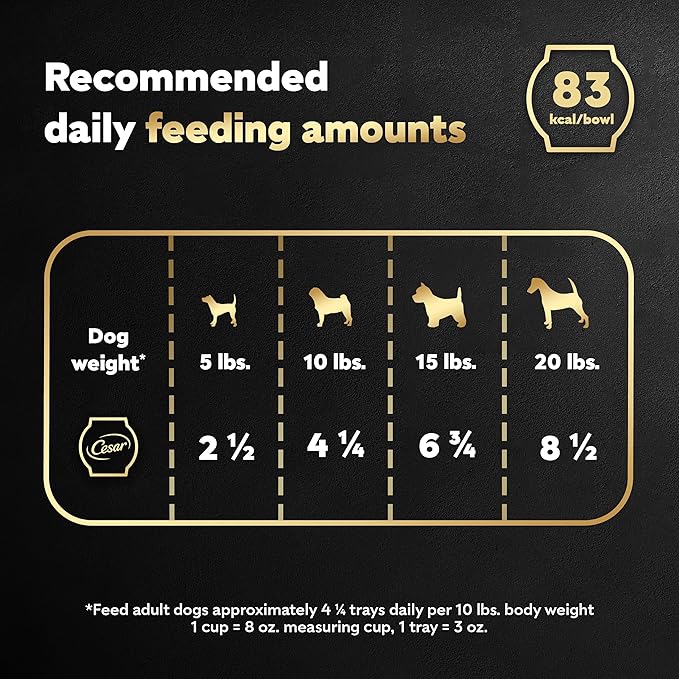 CESAR WHOLESOME BOWLS Adult Soft Wet Dog Food Beef, Chicken, Carrots, Barley & Green Beans Recipe, (10) 3 oz. Bowls