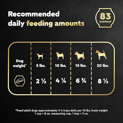 CESAR WHOLESOME BOWLS Adult Soft Wet Dog Food Beef, Chicken, Carrots, Barley & Green Beans Recipe, (10) 3 oz. Bowls