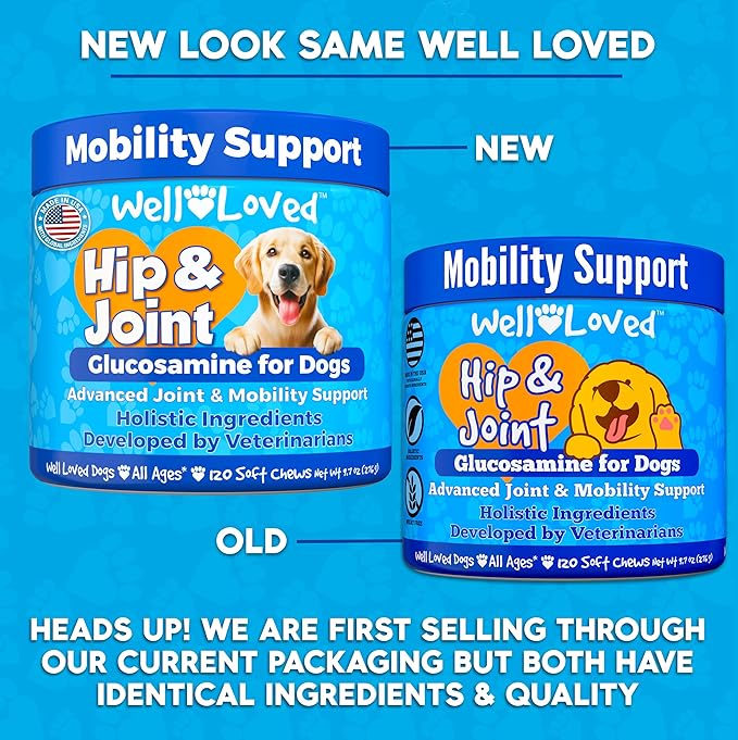 Glucosamine for Dogs - Joint Supplement for Dogs, Made in USA, Vet Developed, Dog Joint Supplement, Glucosamine Chondroitin for Dogs, Advanced Hip and Joint Chews with MSM, Pain Relief, 120