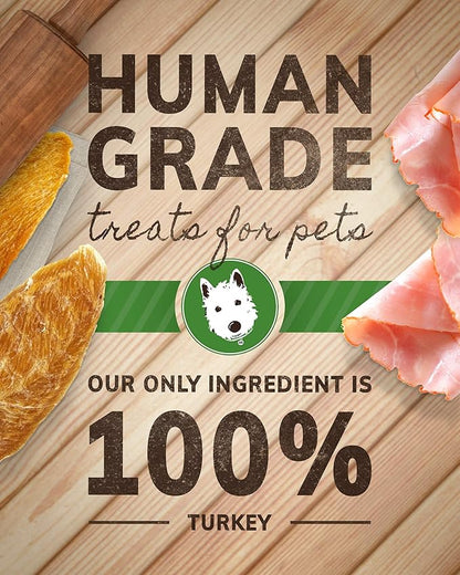 Wiley's Turkey Jerky Pet Treats | Grain Free Dog Jerky Treats Made in USA | All Natural Pet Treats for Dogs | Turkey Dog Treats (Turkey, 16 oz. bag)