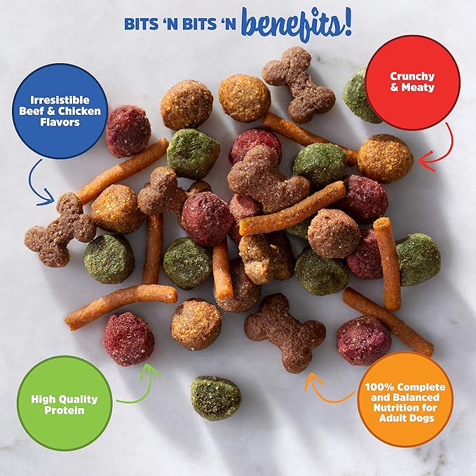Kibbles 'N Bits Original Savory Beef & Chicken Flavors Dry Dog Food, 16 Pound Bag