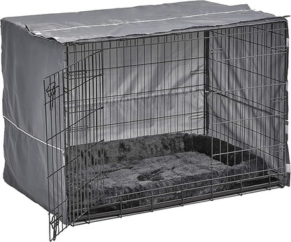 MidWest Homes for Pets Double Door Dog Crate Kit Includes One Two-Door Crate, Matching Gray Bed & Gray Crate Cover, 42-Inch Kit Ideal for Large Dog Breeds